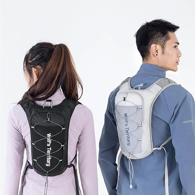 YAPJEB Hiking Hydration Vest Backpack 5L Lightweight with 2L Water Pack Bladder Daypack for Men Women Cycling, Running, Hiking and Biking (01 Black Only Vest 5L)