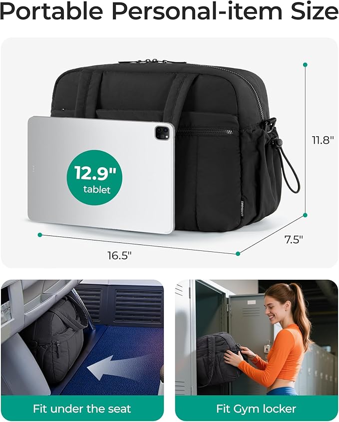 BAGSMART Gym Bag for Women, Duffle Bag for Travel with Wet Pocket, Lightweight Carry on Weekender Duffel, Water Resistant