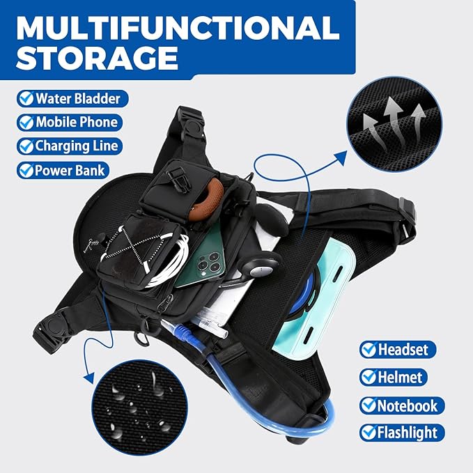 Criuage USA Original Patent Running Hydration Vest Backpack, Lightweight Chest Pack with 2.0L Water Bladder Bag Daypack for Hiking Running Cycling Race Marathon for Women Men