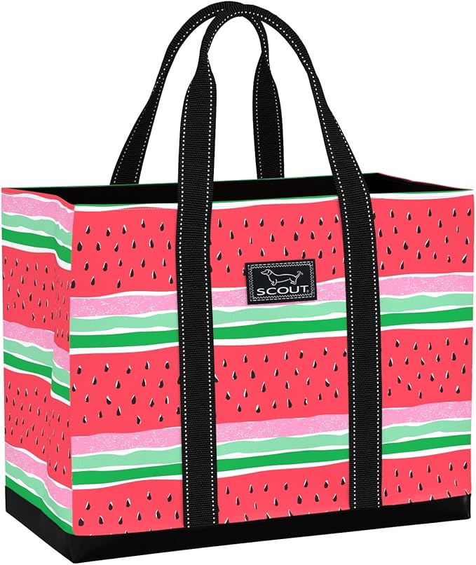SCOUT Original Deano Tote Large - Durable Lightweight Open Top Beach, Pool & Lake Bag, Inside Zip Pocket, Folds Flat