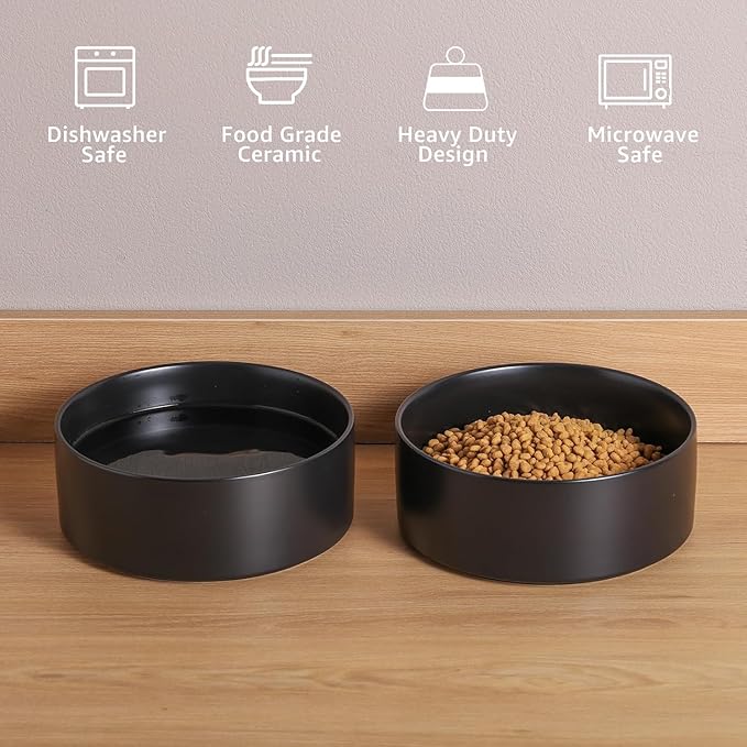 YINGFAN Dog Bowls Heavy Duty Ceramic Dog Bowls Non-Slip Ceramic Basic Bowl for Dogs (28 oz)