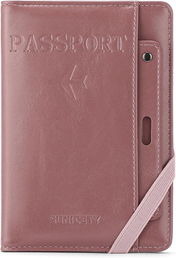 Rfid Passport Holder for Travel Women Men Passport Wallet Rfid Blocking with Card Slots and Pen Holder