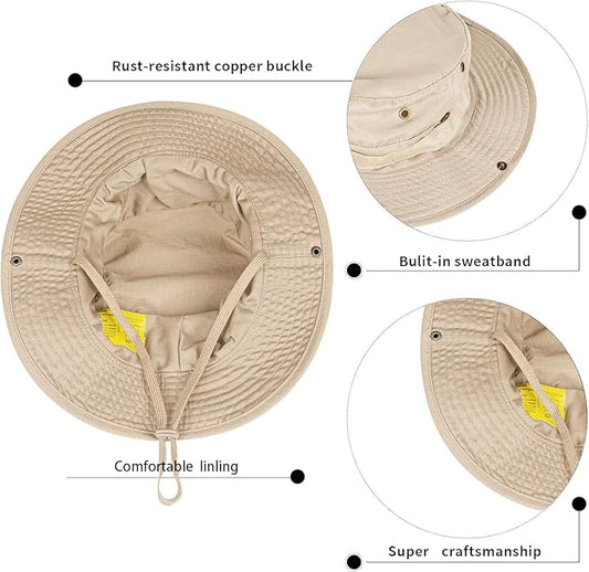 Sun Hats for Men Women Bucket Hat UPF 50+ Boonie Hat Foldable UV Protection Hiking Beach Fishing Summer Safari