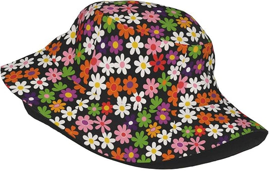 Colorful Fire Balloon, White Cloud Fisherman Hat Summer Foldable UV Protection Sun Hat