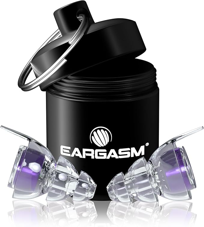 Eargasm High Fidelity Hyperviolet Purple Earplugs - Noise Reducing Ear-Plugs for Hearing Protection at Concerts, Music Festivals, Loud Environments, Live Events, Sporting Events