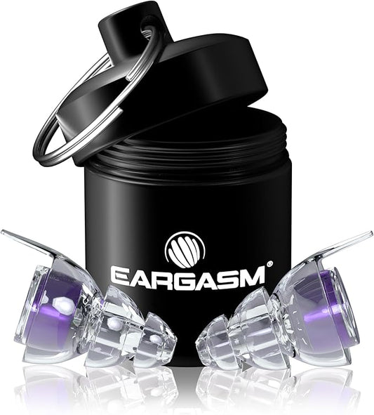 Eargasm High Fidelity Hyperviolet Purple Earplugs - Noise Reducing Ear-Plugs for Hearing Protection at Concerts, Music Festivals, Loud Environments, Live Events, Sporting Events