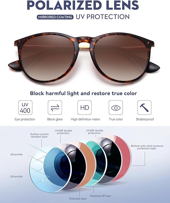 Retro sunglasses womens 2024 trendy round classic glasses