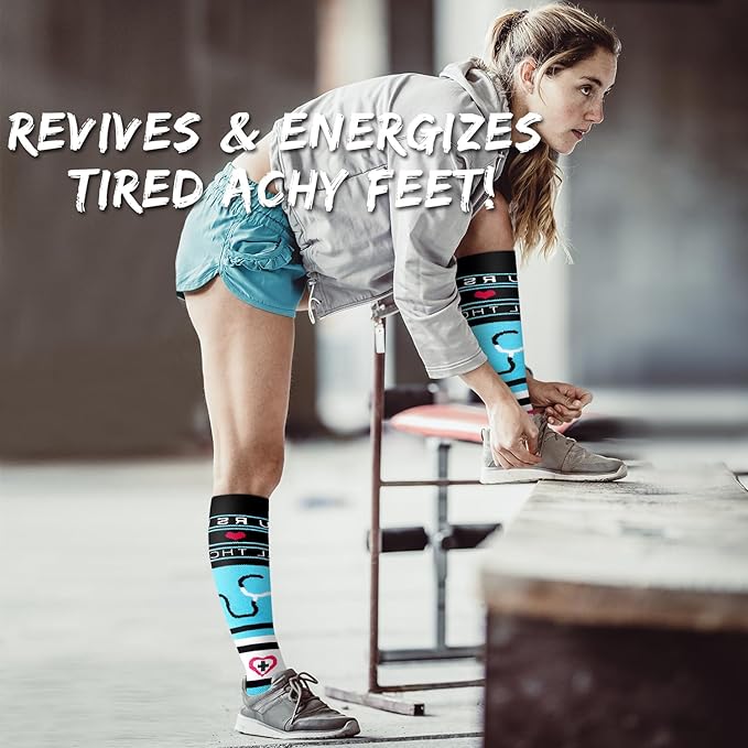 Copper Compression Socks for Women and Men(6 Pairs)-Best Support for Running, Athletic, Nursing, Travel