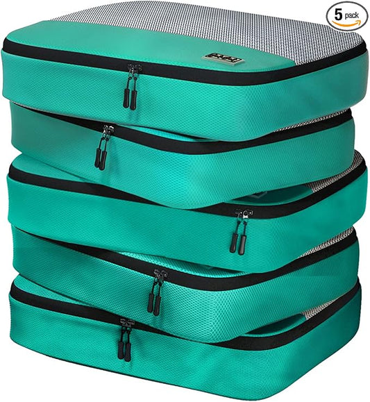 Large Packing Cubes for Suitcases - 5 Pcs set of Packing Cubes for Travel Carry on Suitcase Organizer Bags - Travel Cubes Organizer Bags for Luggage