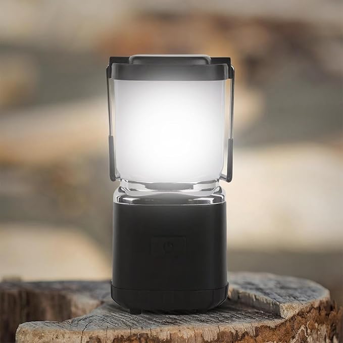 LUXPRO LP189 Mini Lantern - USB-C Rechargeable Camping Light - with 4 Color Modes - Dimmable LED Portable Lantern for Hiking & Emergency - Handy Compact Design ((Blue, Black, Beige), 3-Pack)