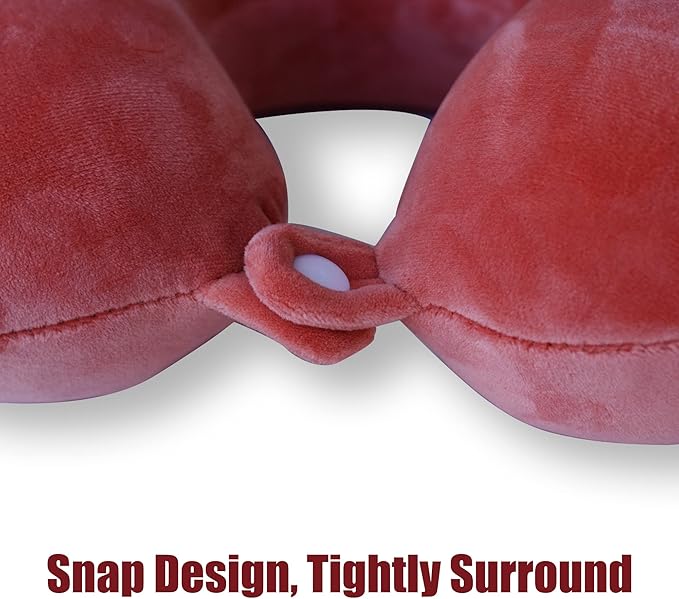 Sexysamba Cartoon Headrest & Neck Pillow for Kids Boys & Girls, Teens, Travel Accessories for Airplane, Car, Recline, Memory Foam Cute Travel Pillow with Sleep Eye Mask - Fox