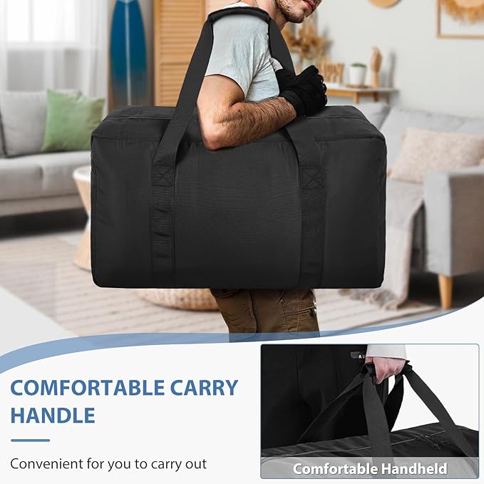 Large Travel Duffle Bag, 60L Gear Bag for Men and Women, Storage Bag Ideal for Overnight Camping and Weekend Getaways