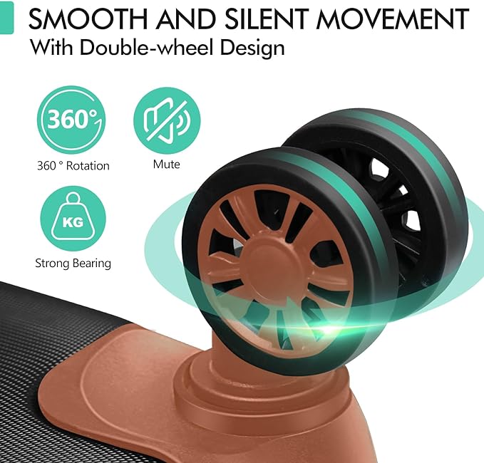 AnyZip Luggage PC ABS Hardside Lightweight Suitcase with 4 Universal Wheels TSA Lock Checked-Large 28 Inch Black Brown