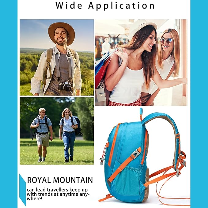 Small Hiking Backpack, 20L Lightweight Travel Backpacks For Men Women, Water Resistant Outdoor Day Pack, Ultralight Camping Daypack Backpacks, Durable Hiking Backpack Fit For Camping.(With Rain-cover)