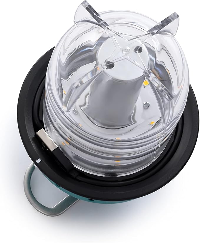 Barebones Beacon Hanging Light – Teal, Rechargeable LED Camping Lantern with Adjustable Brightness – Weatherproof Vintage-Style Hanging Lantern for Outdoor Adventures and Year-Round Use