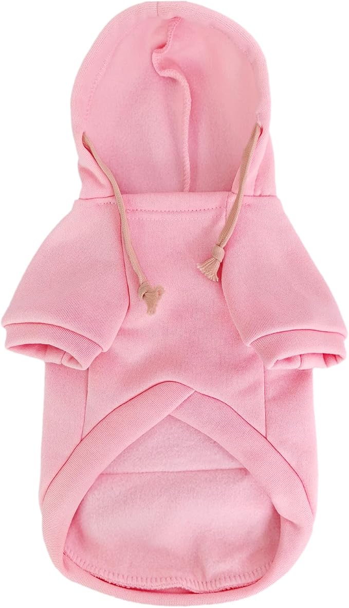 Jecikelon Pet Dog Cold Weather Coat with Pocket Winter Dog Hoodie Warm Puppy Clothes for Small Dogs Chihuahua Clothing (Pink2, X-Large)