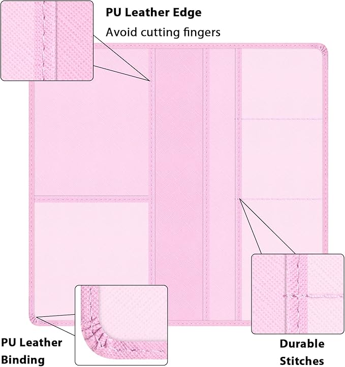 Car Insurance and Registration Holder, 9.5 x 5 Inch PU Leather Vehicle Glove Box Organizer Wallet Case for Insurance Card, Driver License, Paperwork - Pink