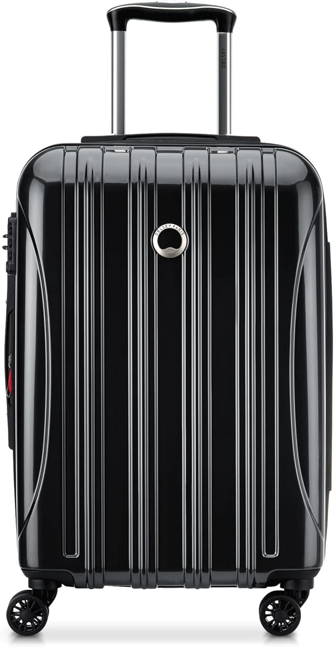 DELSEY PARIS Helium Aero Hardside Expandable Luggage with Spinner Wheels, Black, Carry-On 21 Inch