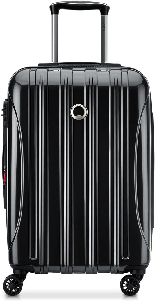 DELSEY PARIS Helium Aero Hardside Expandable Luggage with Spinner Wheels, Black, Carry-On 21 Inch