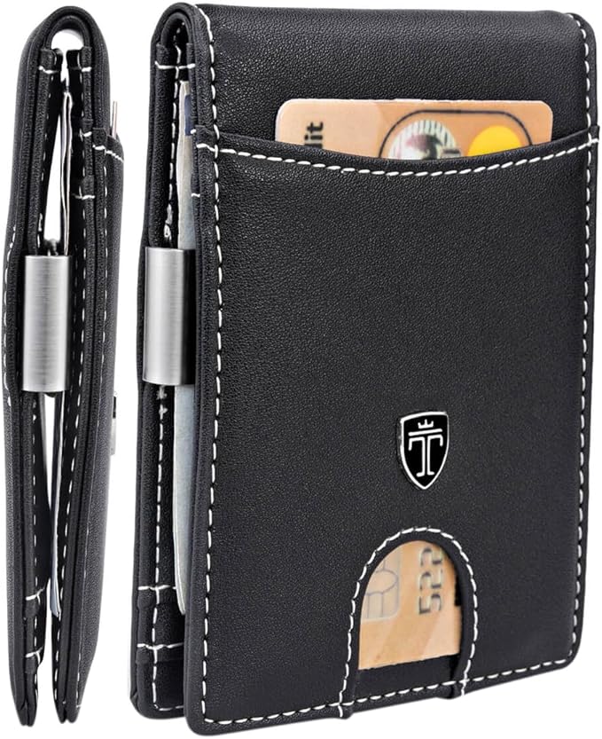 TRAVANDO Money Clip Wallet RIO - Mens Wallets slim Front Pocket RFID Blocking Card Holder Minimalist Mini Bifold Gift Box