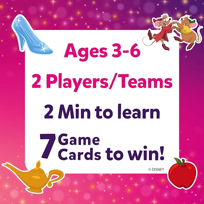 Skillmatics Guess in 10 - Disney Princess Card Game, Christmas Fun for Preschool Kids, Girls & Boys Who Love Cinderella, Ariel, Jasmine, Fun Travel Game, Gifts for Ages 3, 4, 5, 6