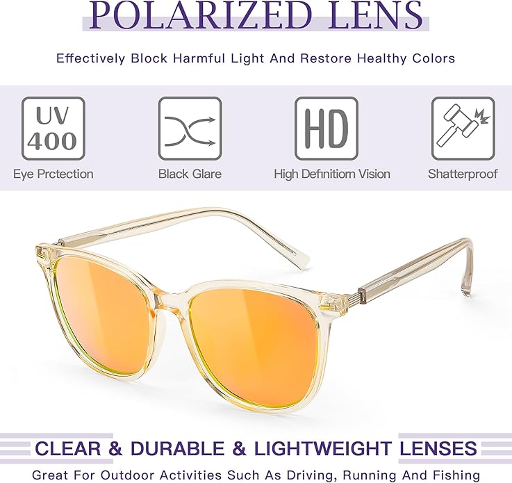 SIPHEW Oversized Square Sunglasses for Women|Lightweight Fashion Sunglasses 100% UV400 Protection|Trendy Mirrored Shade