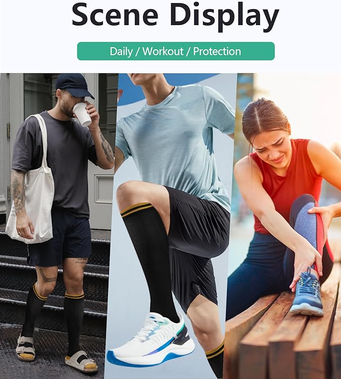 FuelMeFoot 3 Pack Copper Compression Socks - Compression Socks Women & Men Circulation - Best for Medical,Running,Athletic