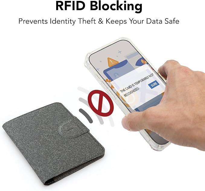 LHiDS Leatherette Passport Holder with RFID Protection, Premium PU Leather, Snap Button Closure, Travel Passport Wallet Cover for Passport, Boarding Passes, Business Cards, Cash (Black)