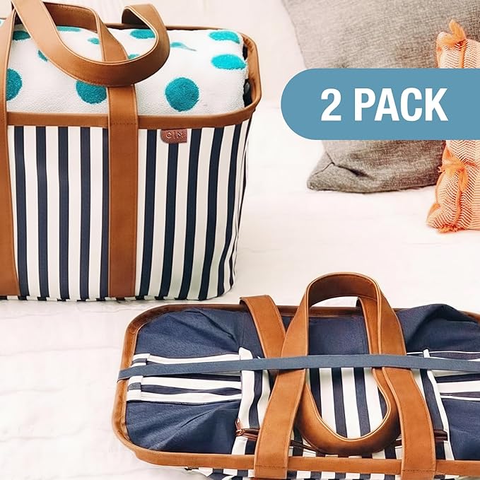 CleverMade EcoBasket Reusable Grocery Tote - Collapsible Storage Shopping Organizer - Heavy Duty Utility Bag Home