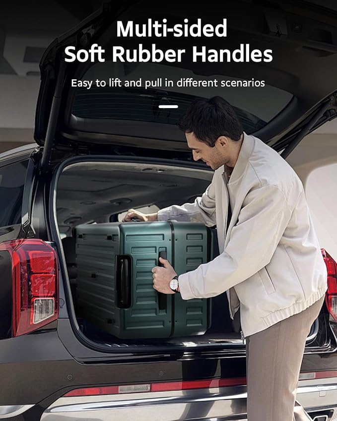 Luggage Sets 2 Pieces, 20 Inch Carry On Luggage and 29 Inch Checked Luggage with Spinner Wheels, Lightweight ABS+PC Hardshell Trunk Suitcases with Aluminum Frame, Top Opening (Green, 20/29)