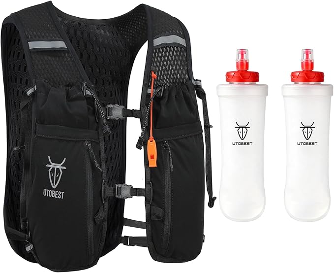 UTOBEST Upgrade Running Hydration Vest 10L, Running Backpack for Women Men Multi-Functional Storage, Adjustable Water Vest for Trail Marathon Race Jogging Cycling
