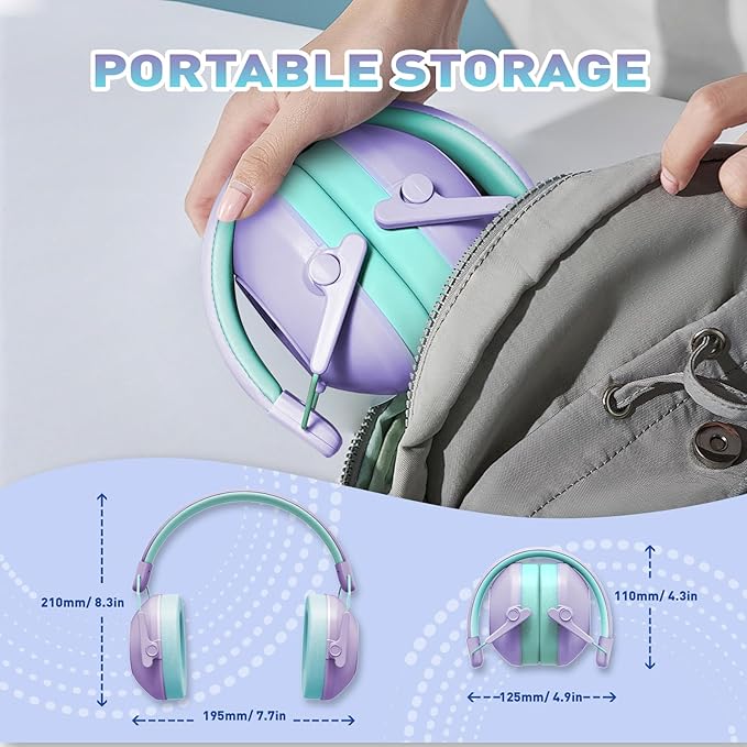 Noise Cancelling Headphones for Kids, SNR 29dB Safety Noise Reduction Ear Muffs for Event/Concert