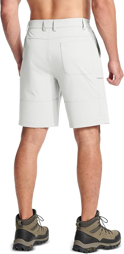 MAGCOMSEN Men's Hiking Cargo Shorts Quick Dry Lightweight 9" Golf Shorts Summer Casual Work Outdoor with 5 Zipper Pockets