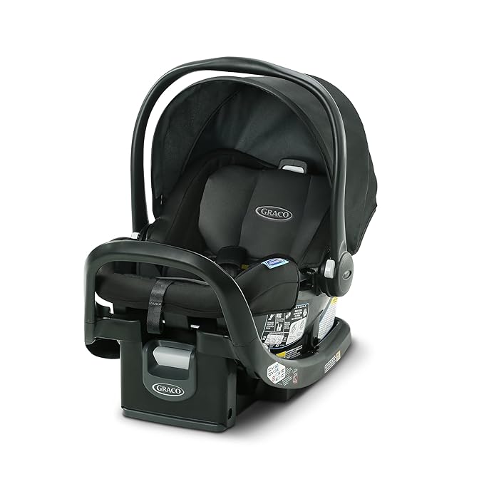 Graco SnugRide SnugFit Infant Car Seat, Baby Car Seat with Anti Rebound Bar for Extra Safety, No-Rethread Harness, LATCH Equipped Carseat, Baby Essentials, Gift for New Parents, Gotham