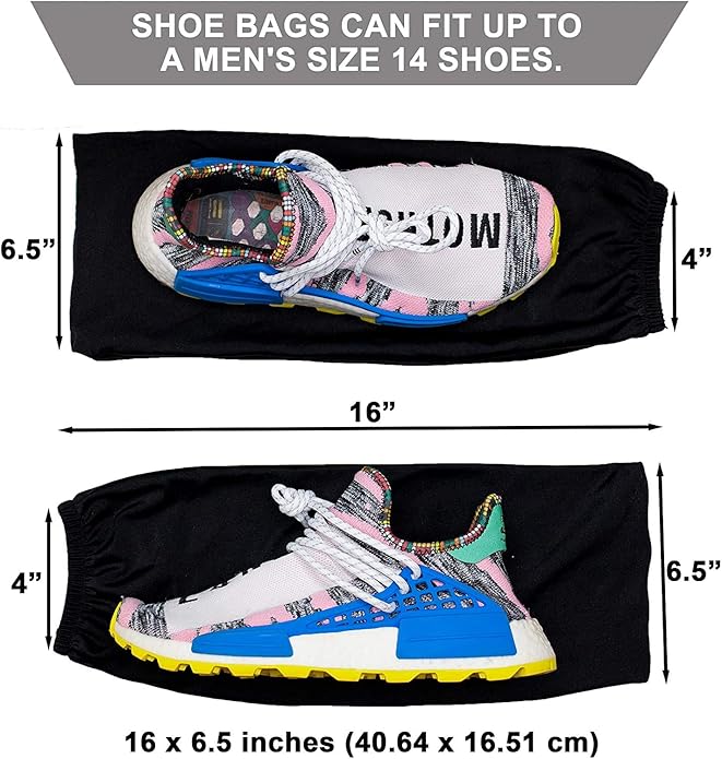 Deluxe Shoe Storage Bag | Elastic Closing –Durable Bag for Shoes | 10 Colors | MADE IN USA