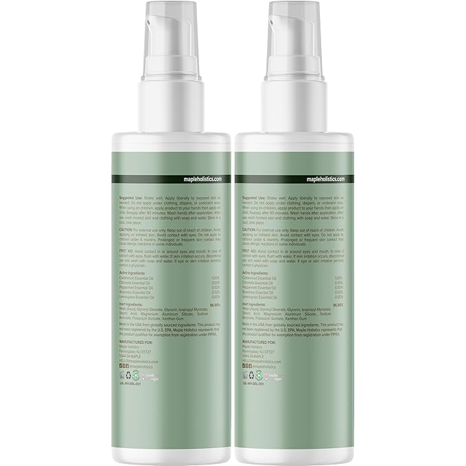 Bug Repellent Lotion for Adults & Kids - DEET Free Insect Repellent Lotion for Ticks & Mosquitoes - Made with Citronella & Lemongrass - Dermatologist Tested - Light Scent Vegan & Cruelty Free (8oz)