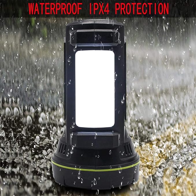 LED Searchlights Handheld Lantern, 13000LM 2 Modes USB Rechargeable LED Flashlights, High Power Outdoors Camping Hunting Lamp, Portable Spotlight Work Light for Indoor Outdoor Emergency