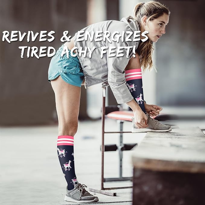 Copper Compression Socks for Women and Men(6 Pairs)-Best Support for Running, Athletic, Nursing, Travel