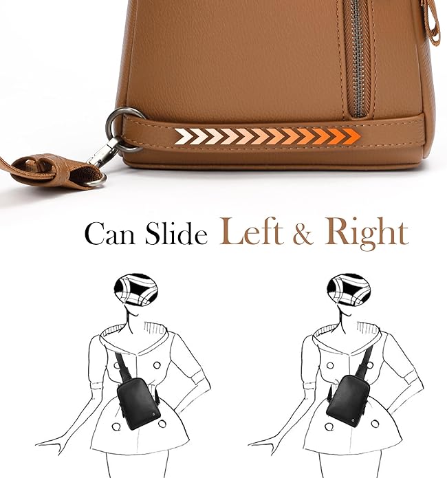 INICAT Travel Small Crossbody Sling Bags Women Cross Body Purses Passport Holder Vegan Leather Fanny Packs Birthday Gifts