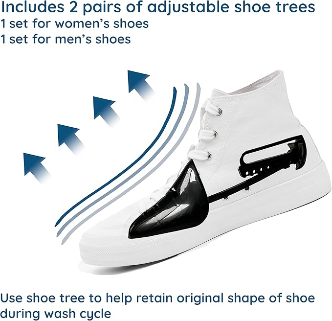 Washing Machine Shoe Bags 2 PCS - Keep Your Shoes Clean & Protected - Durable Fiber Material - Reusable, Lightweight, and Convenient for Easy Laundry Washing & Drying