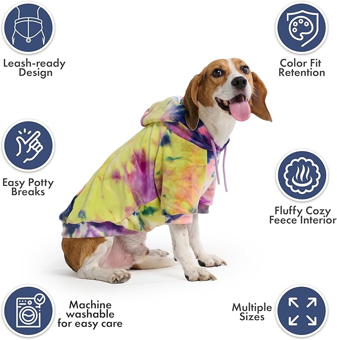 Spark Paws Dog Hoodie – Premium Dog Sweater for Small, Medium, and Large Dogs | Warm Outfits for French Bulldogs, Pitbull, Puppy, Winter Jacket Alternative - Berry Lemonade - L
