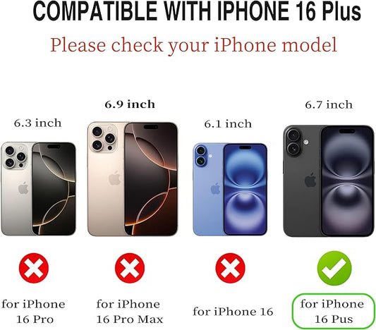 CIVICASE for iPhone 16 Plus Wallet Case,PU Leather Flip Case RFID Blocking Credit Card Holder Folio Magnetic Stand TPU Shockproof Cover Compatible with iPhone 16 Plus, Blue Green