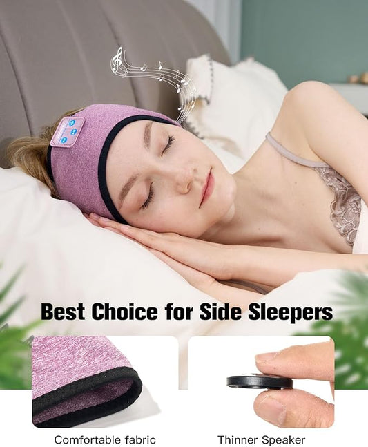 Voerou Sleeping Headphones Wireless Bluetooth 5.4 Headband, Sleep Music Earbuds Earphones with Ultra-Thin HD Stereo Speakers for Sleep Yoga Travel Workout, Unique Christmas Tech Gifts for Men Women
