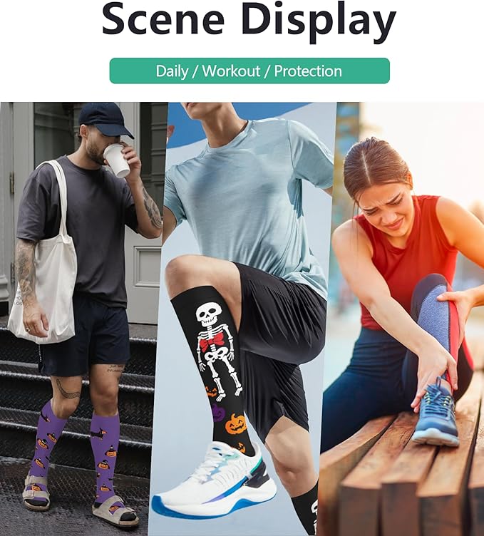 FuelMeFoot 3 Pack Copper Compression Socks - Compression Socks Women & Men Circulation - Best for Medical,Running,Athletic