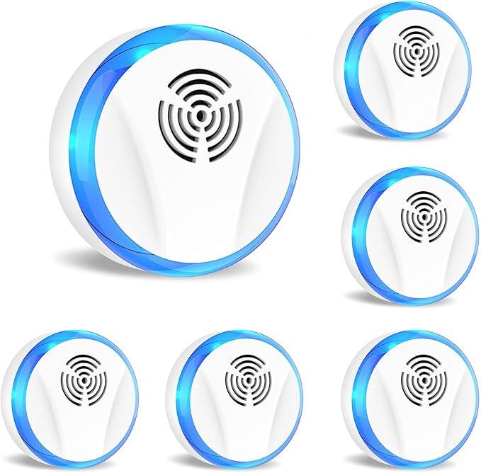 Ultrasonic Pest Control Repeller Indoor Plug in for Rodent Control, Mosquito Repellent, Cockroach Killer, Spider Deterrent, Electronic Mice Repellent (6, White)