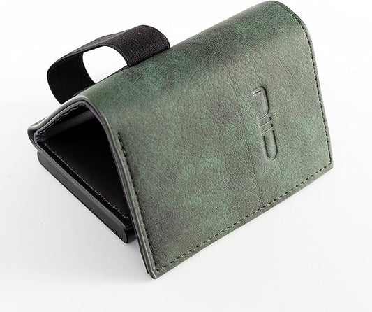 NIID Wallet for Men,Minimalist Front Pocket Wallet for Men - RFID Blocking Leather Bifold with Pop Up Card Holder, 2 ID Windows, Money Clip & Gift Box (Green)