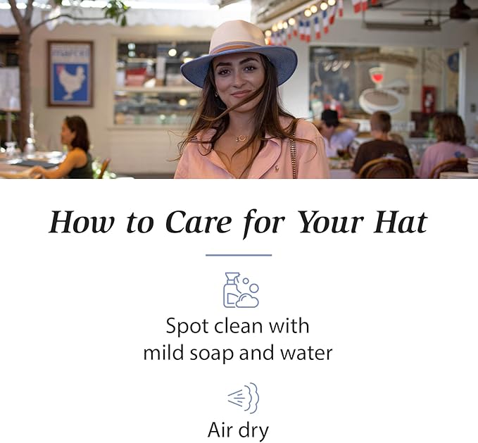 Wallaroo Hat Company Women’s Kristy Fedora – Small (Petite) or Medium | UPF 50+ | UV Sun Protection Hat | Packable Design