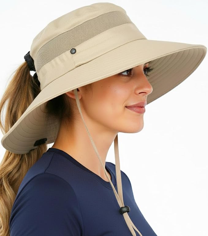 GearTOP Safari Hat for Men Sun Hats for Women UV Protection UPF 50+ Fishing, Gardening, Hiking Hat (22-23 1/2")