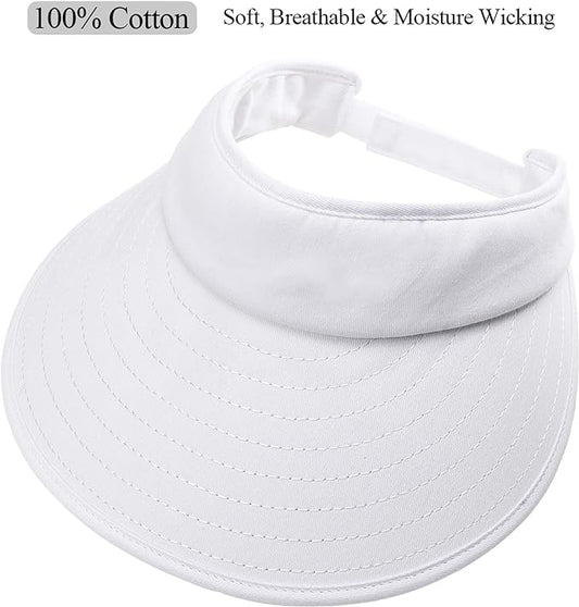 Sun Visor Hats Women Large Brim Summer UV Protection Beach Cap