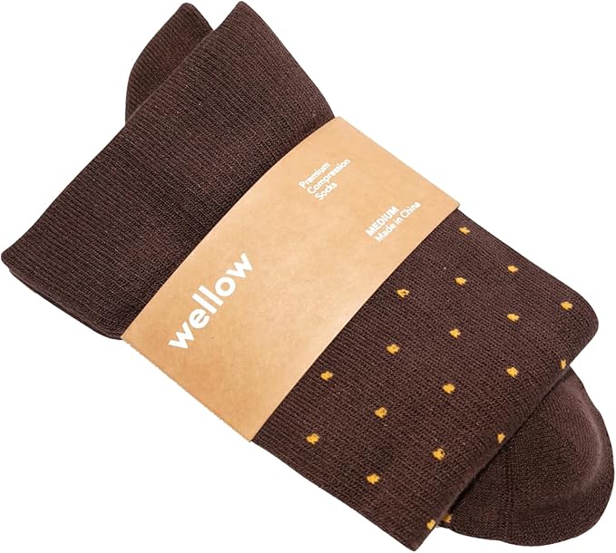 Wellow Premium Socks (Compression Socks - Regular) for Men & Women, Made with Viscose from Bamboo, Knee High, 18-25 mmHg